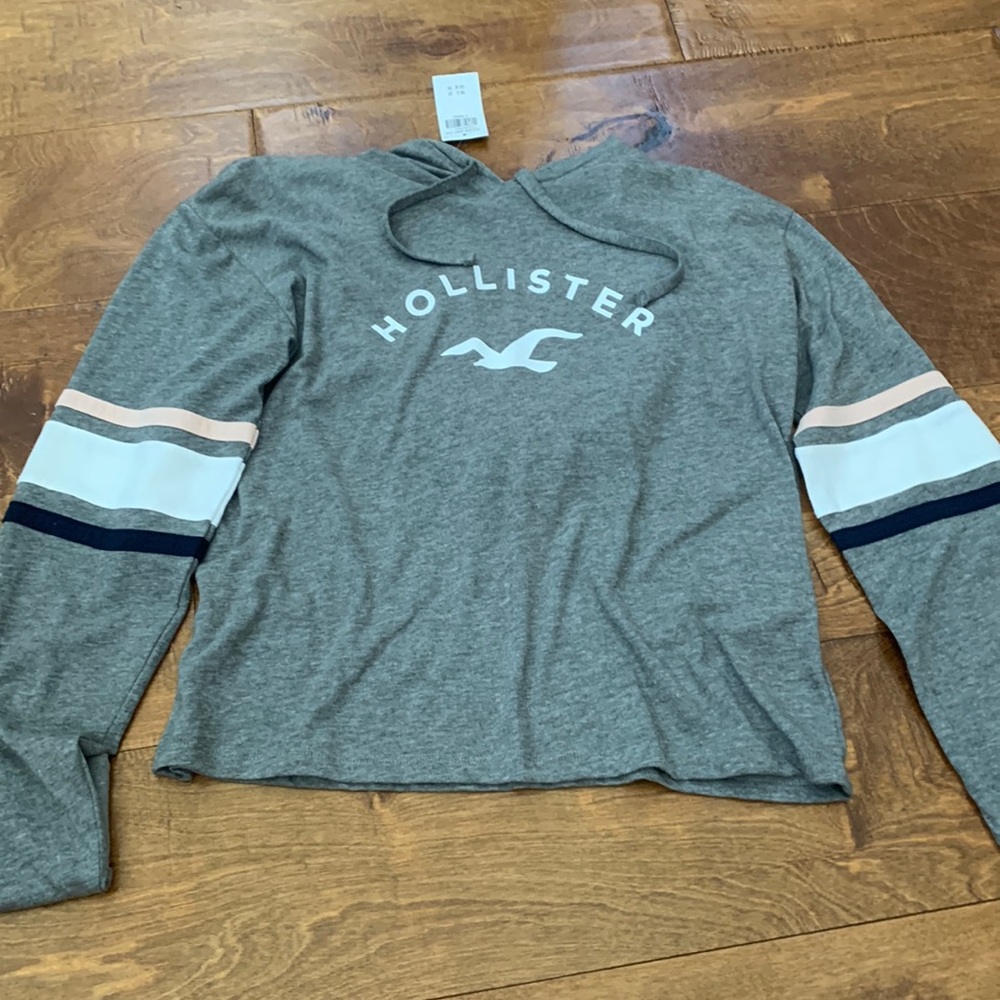 new with tags! hollister hooded crewneck